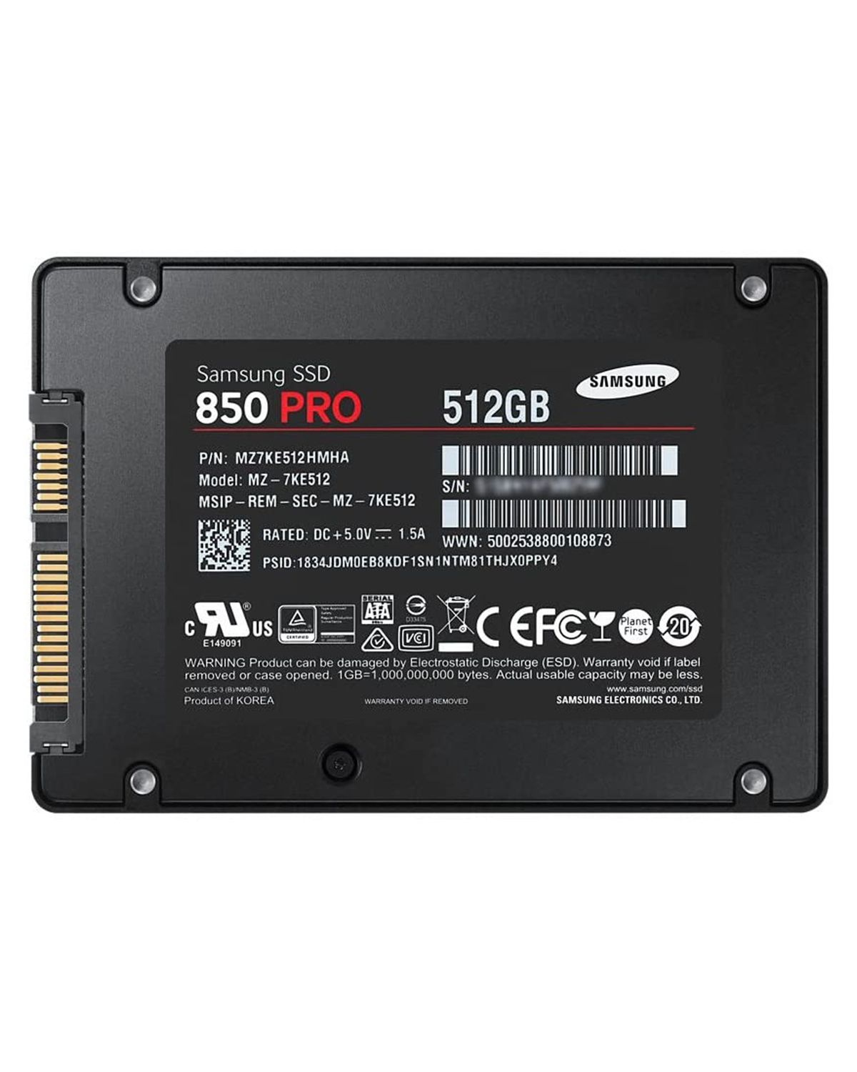 送料込 SAMSUNG 850PRO 512GB 3Dチップ SATA 2.5inch S-ATA最高性能
