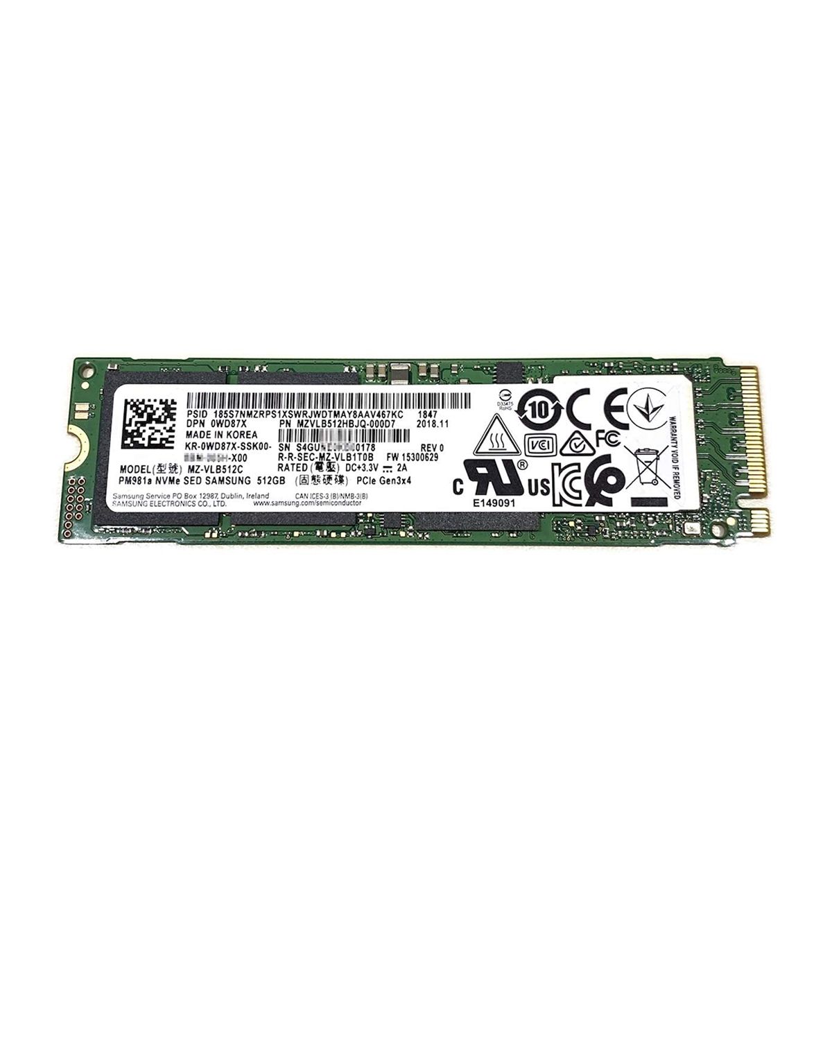 Shop - Samsung PM961 256GB TLC PCI-e 3.0 x4 NVMe M.2 2280 Solid 
