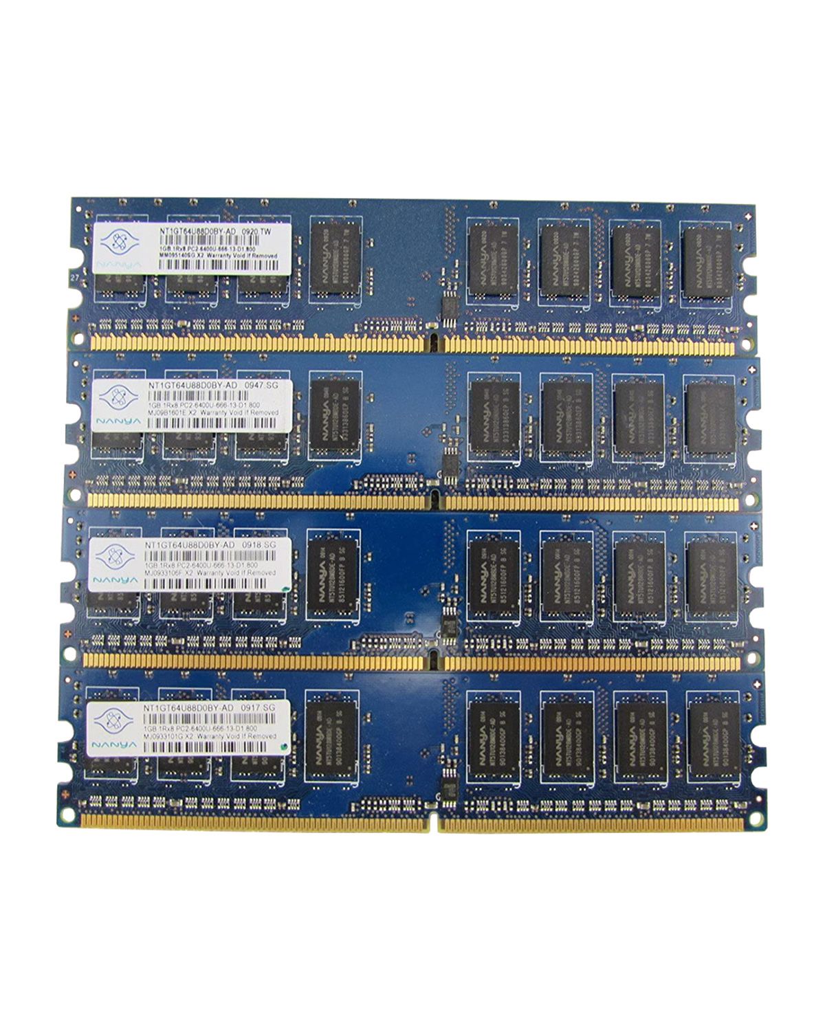 中古】 Nanya PC2-6400U (DDR2-800) 2GB x 2枚組み 合計4GB 240pin